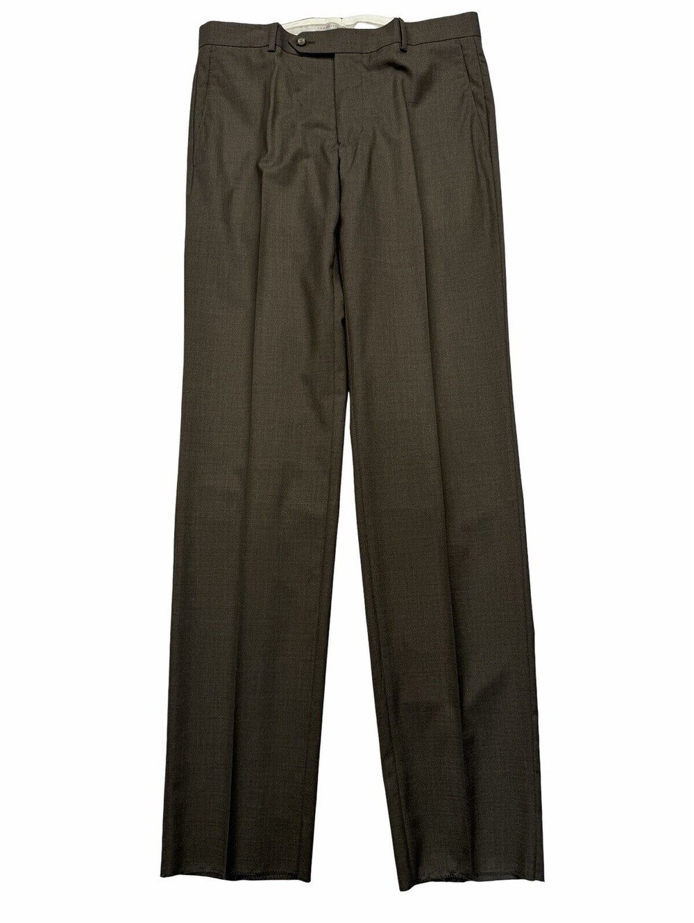 Samuelsohn Super 120's Wool Modern Fit Dress Suit Pants Dark Brown Size 34 R W